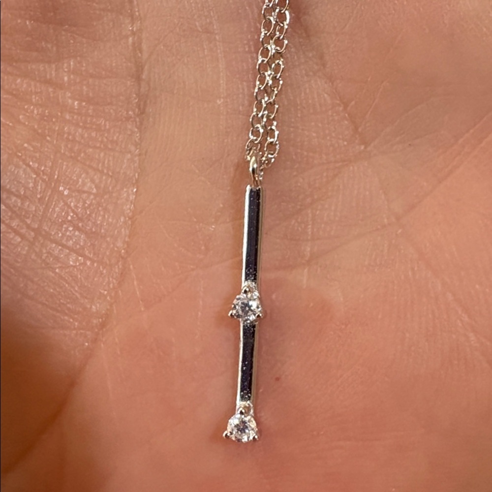 925 Silver Necklace ,Siizu with‎ grade AAA cubic  zirconia stone